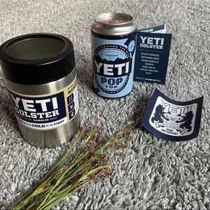 Yeti Colster with Storage Can and Sticker